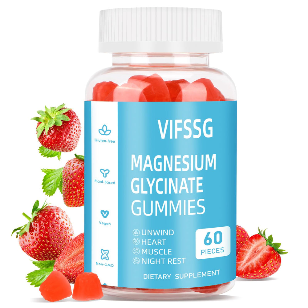 VIFSSG Magnesium Glycinate Gummies bottle for easy daily use and on-the-go support.