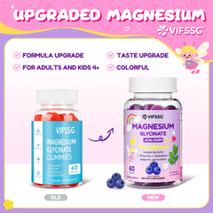 VIFSSG Magnesium Gummies blueberry dispensing pour demonstrates easy daily dosing