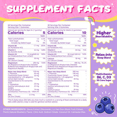 VIFSSG Magnesium Gummies blueberry label closeup highlights sugar-free formula