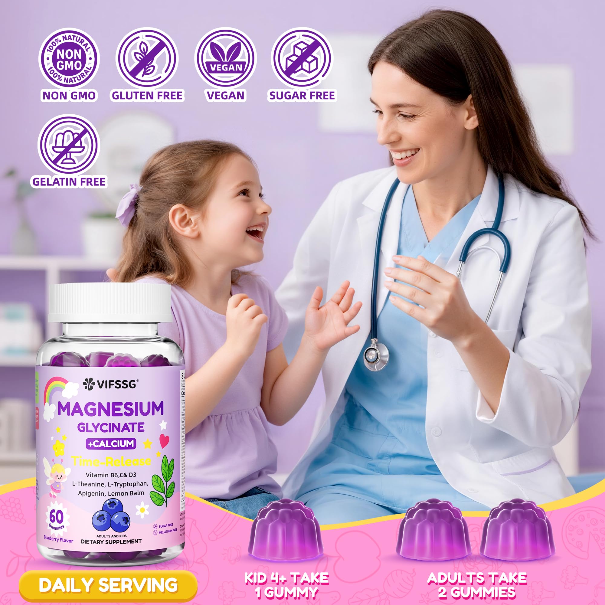 VIFSSG Magnesium Gummies blueberry nightstand setup supports effortless nightly routine