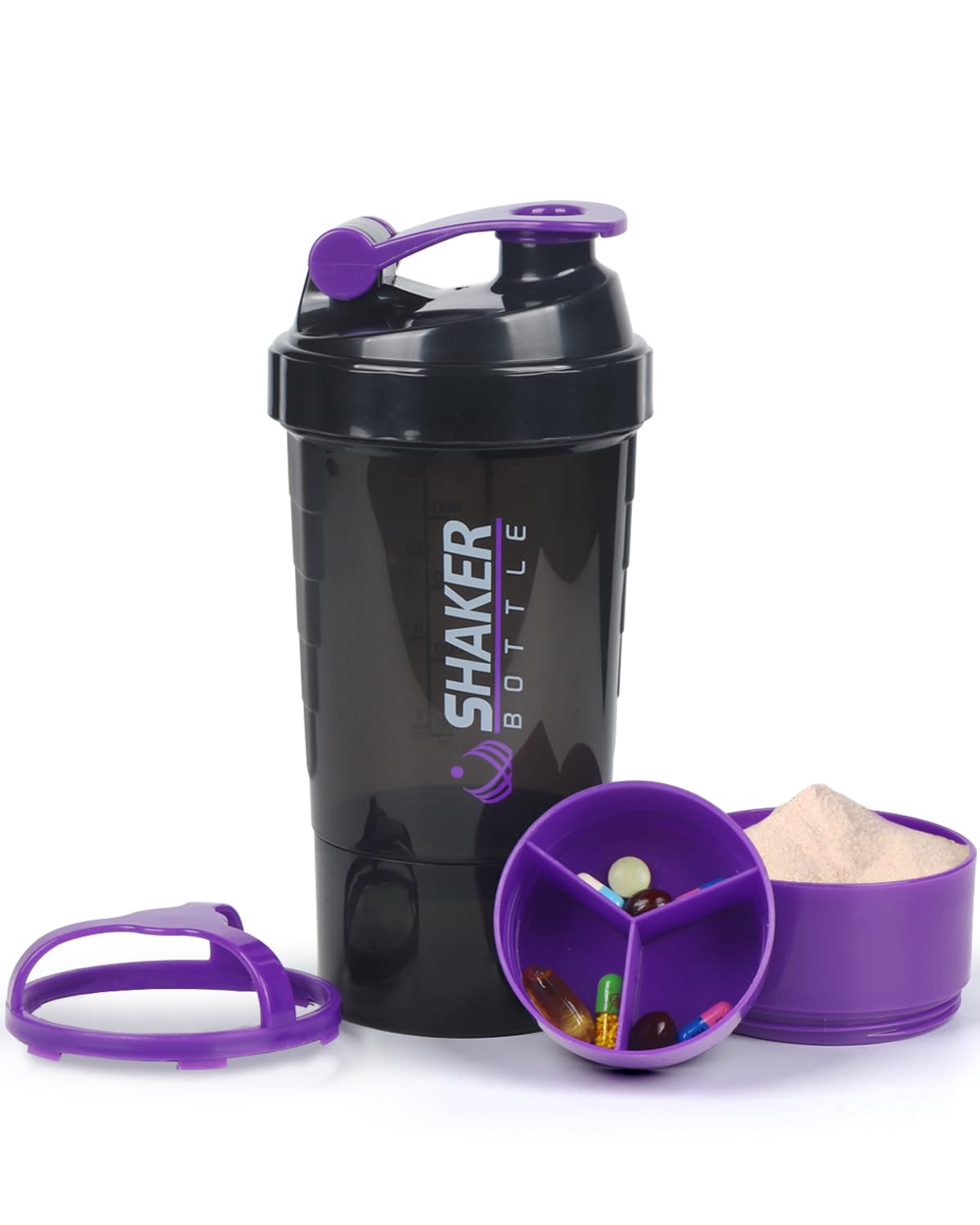 VIGIND protein shaker bottle with leak proof cap for secure travel