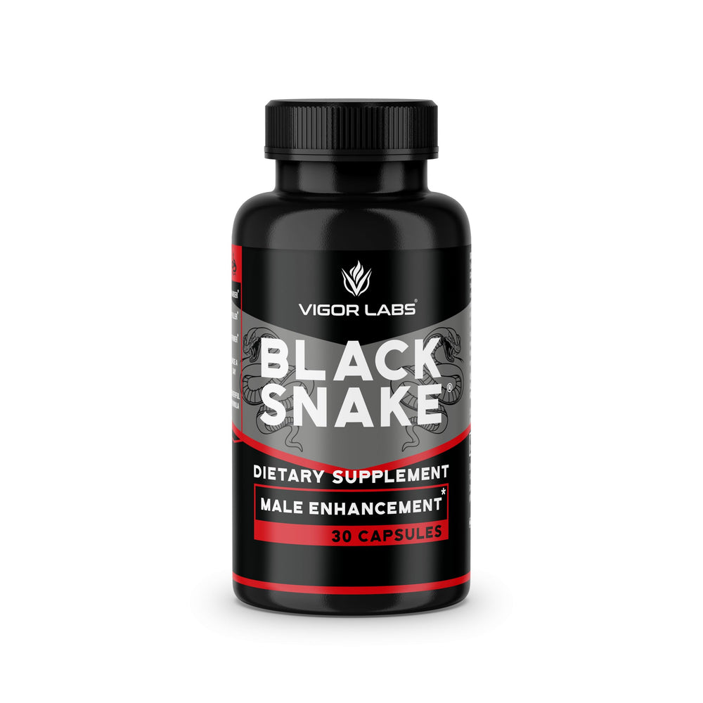 VIGOR LABS Black Snake bottle front, everyday vitality support.
