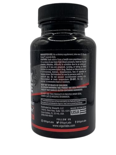 VIGOR LABS Black Snake packaging box, ready-to-use product.