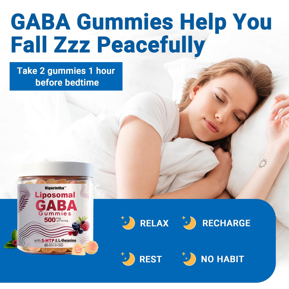 Vigorintha GABA Gummies sugar-free mixed berry flavor for a pleasant routine