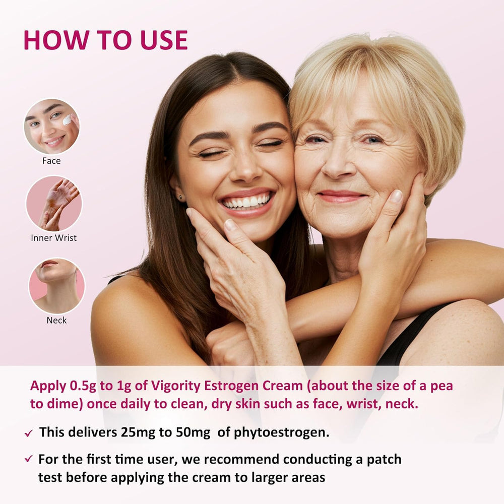 Vigority Estrogen Cream packaging and product details