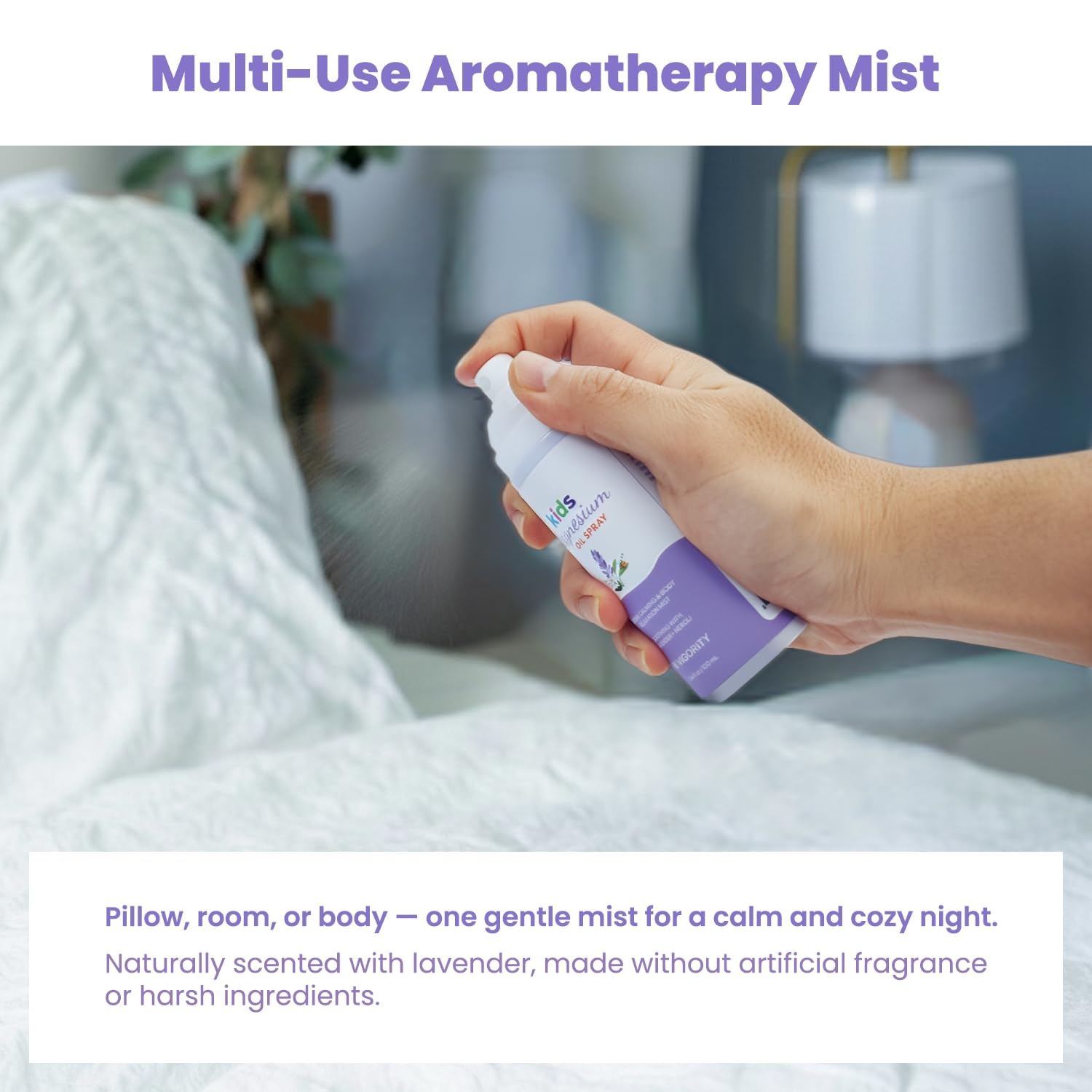 Vigority kids spray helping after-school relaxation and tension relief.