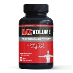 VigRX Max Volume bottle pour demonstrates convenient usage for enhanced pleasure.