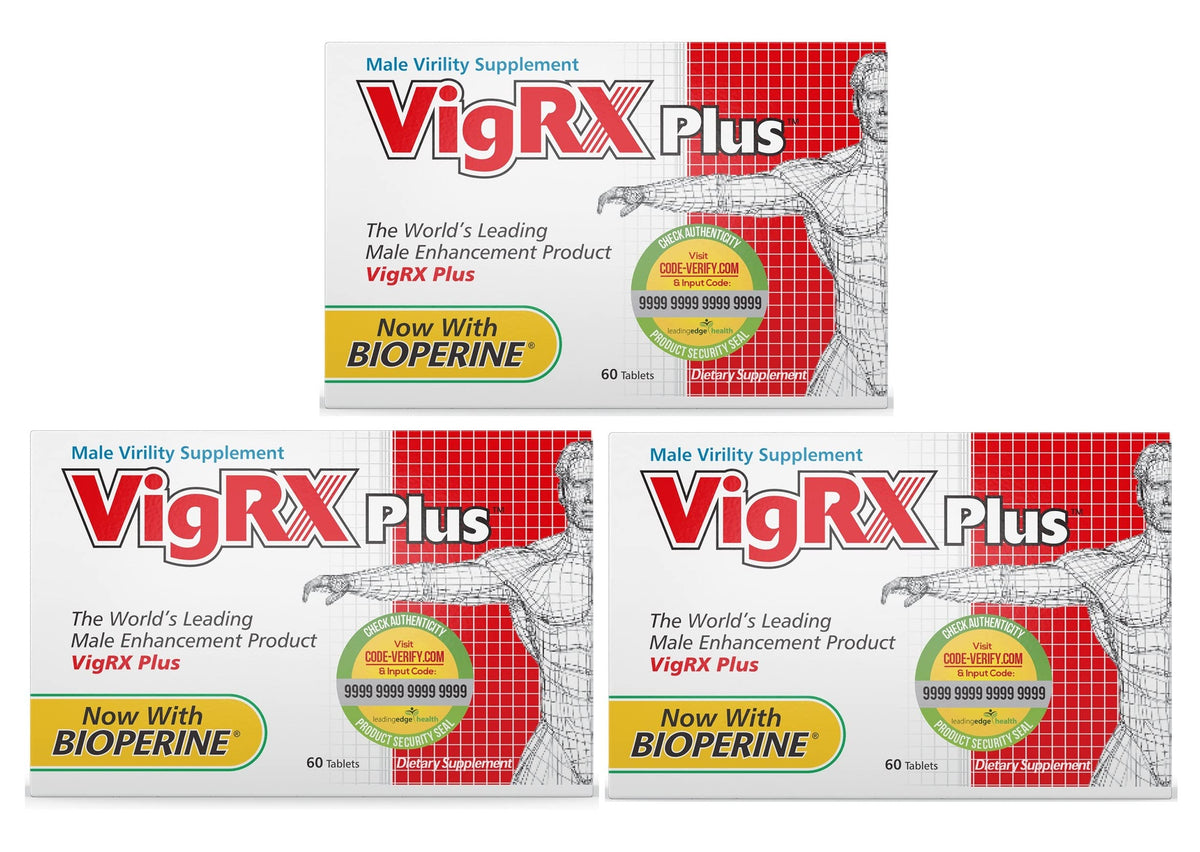 VigRX Plus daily supplement bottle front view, supporting a simple everyday wellness routine.