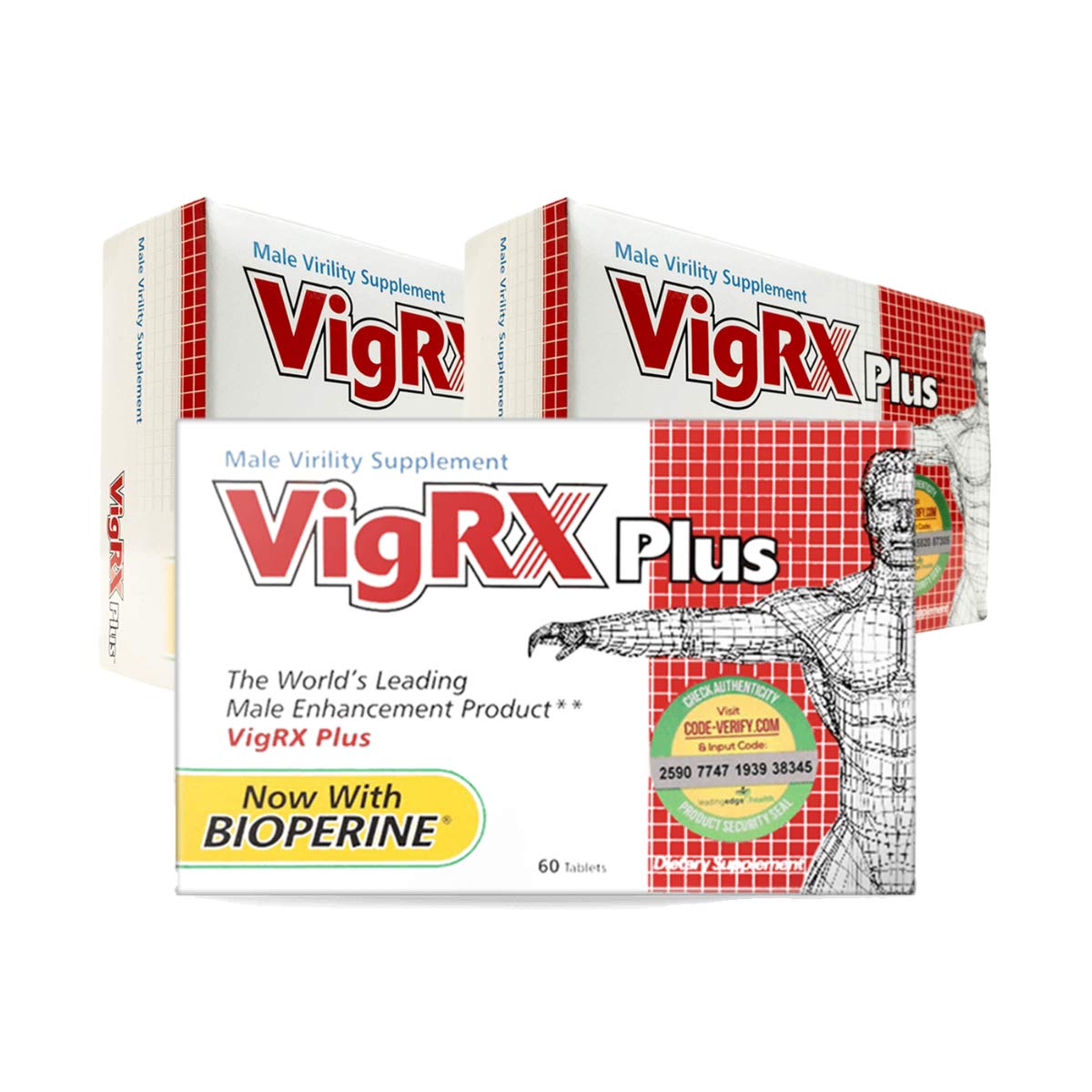 VigRX Plus male virility bottle with herbal tablets for daily vitality