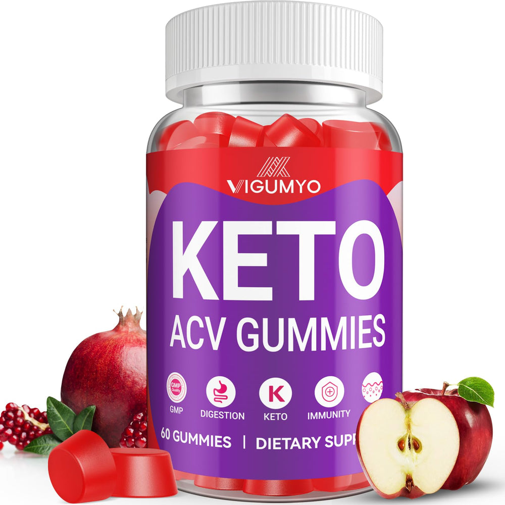 VIGUMYO Keto ACV Gummies bottle front, branding and metabolism support