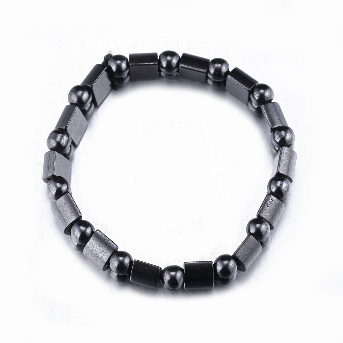 VIKI LYNN hematite magnetic beads on the wrist, versatile styling for outfits.