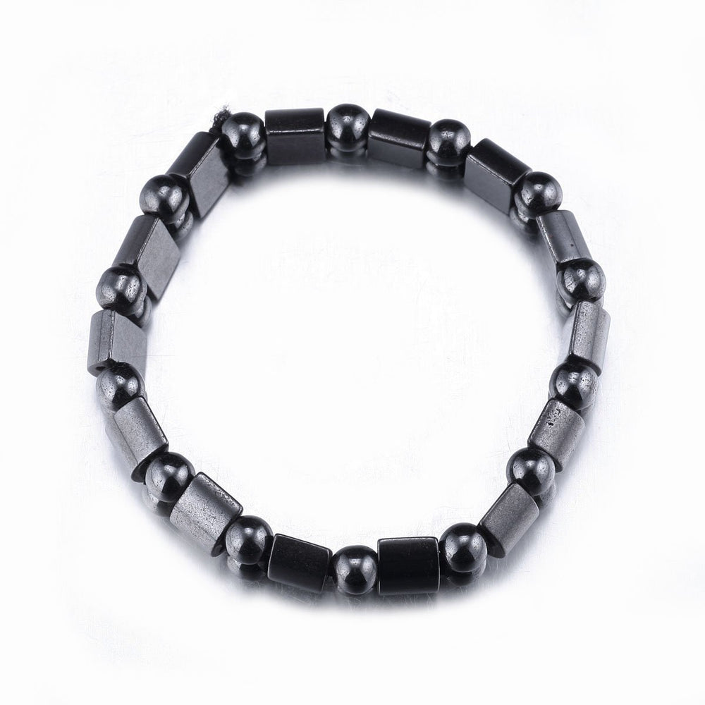 VIKI LYNN hematite magnetic beads on the wrist, versatile styling for outfits.