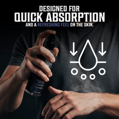 Viking Revolution magnesium oil sprayed on legs or arms offers a clean feel.