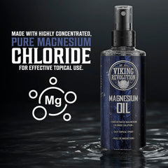 Viking Revolution unscented magnesium oil is applied to feet for easy daily care.