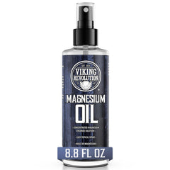Viking Revolution Pure Magnesium Oil Spray showcasing unscented, quick-absorb formula for daily use.