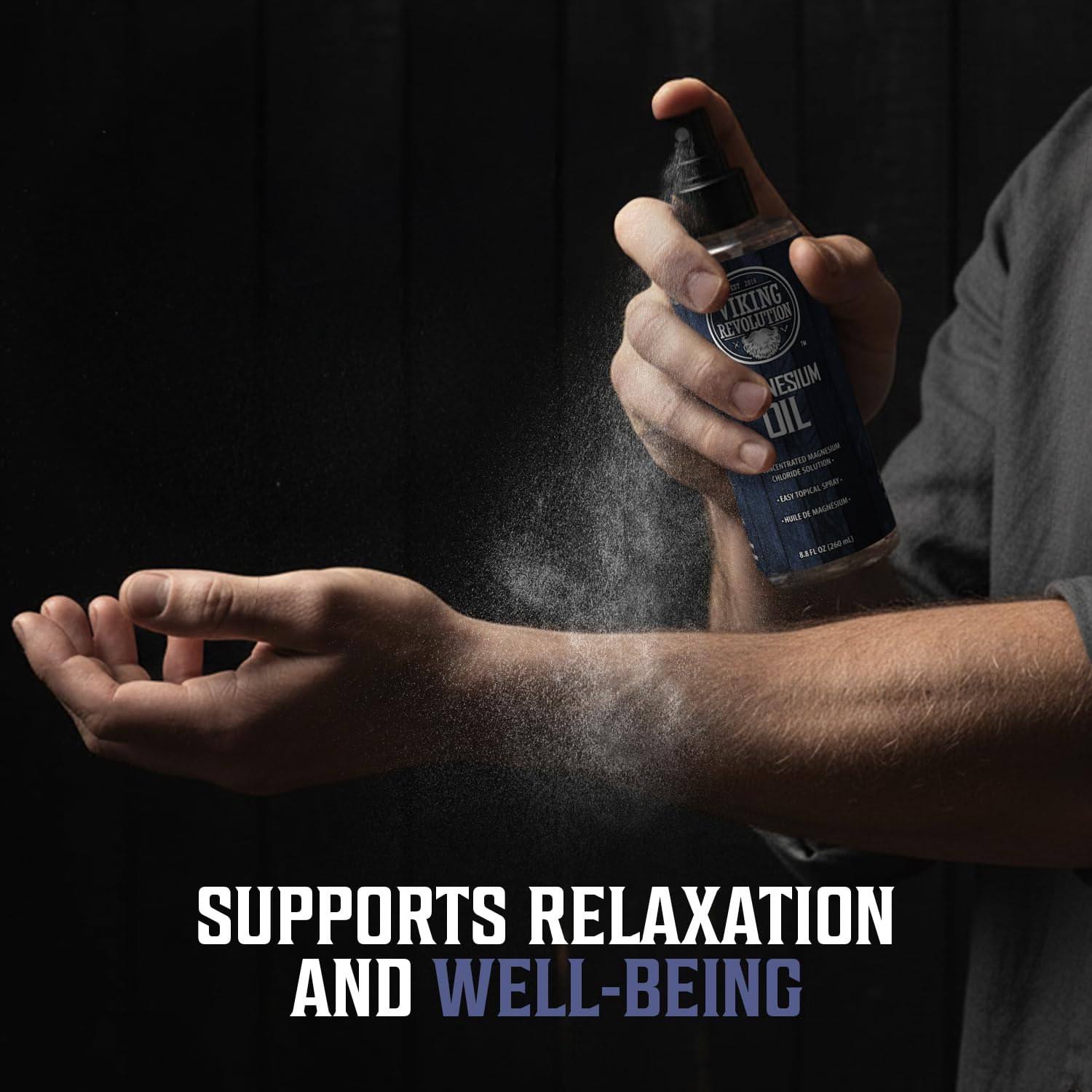 Viking Revolution rugged, no-fuss care with unscented magnesium oil spray.