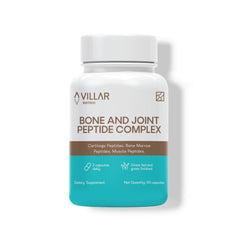VILLAR BIOTECH Bone and Joint Peptide Complex bottle for daily mobility support.