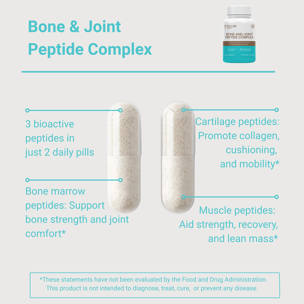 VILLAR BIOTECH capsules close-up showing convenient 60-count daily use.