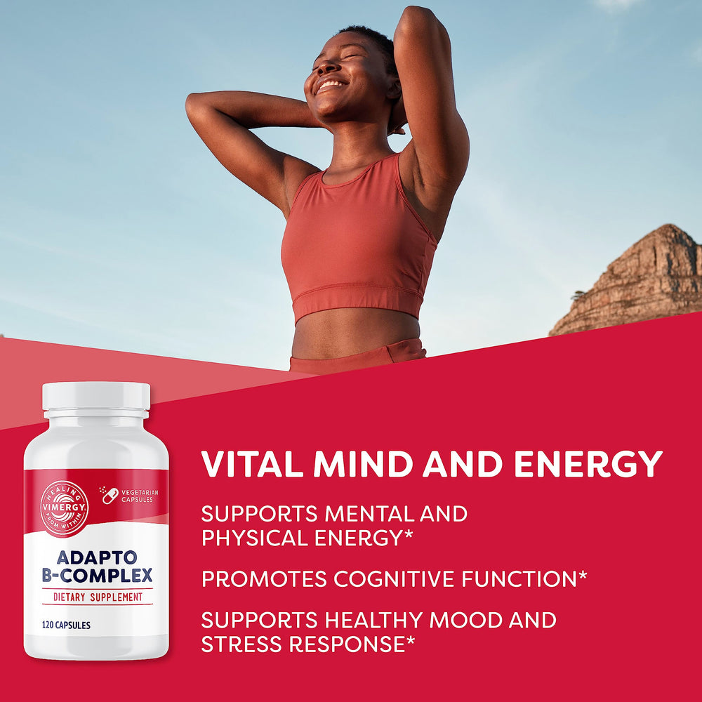 Vimergy Adapto-B capsules close-up highlighting ease of daily use.