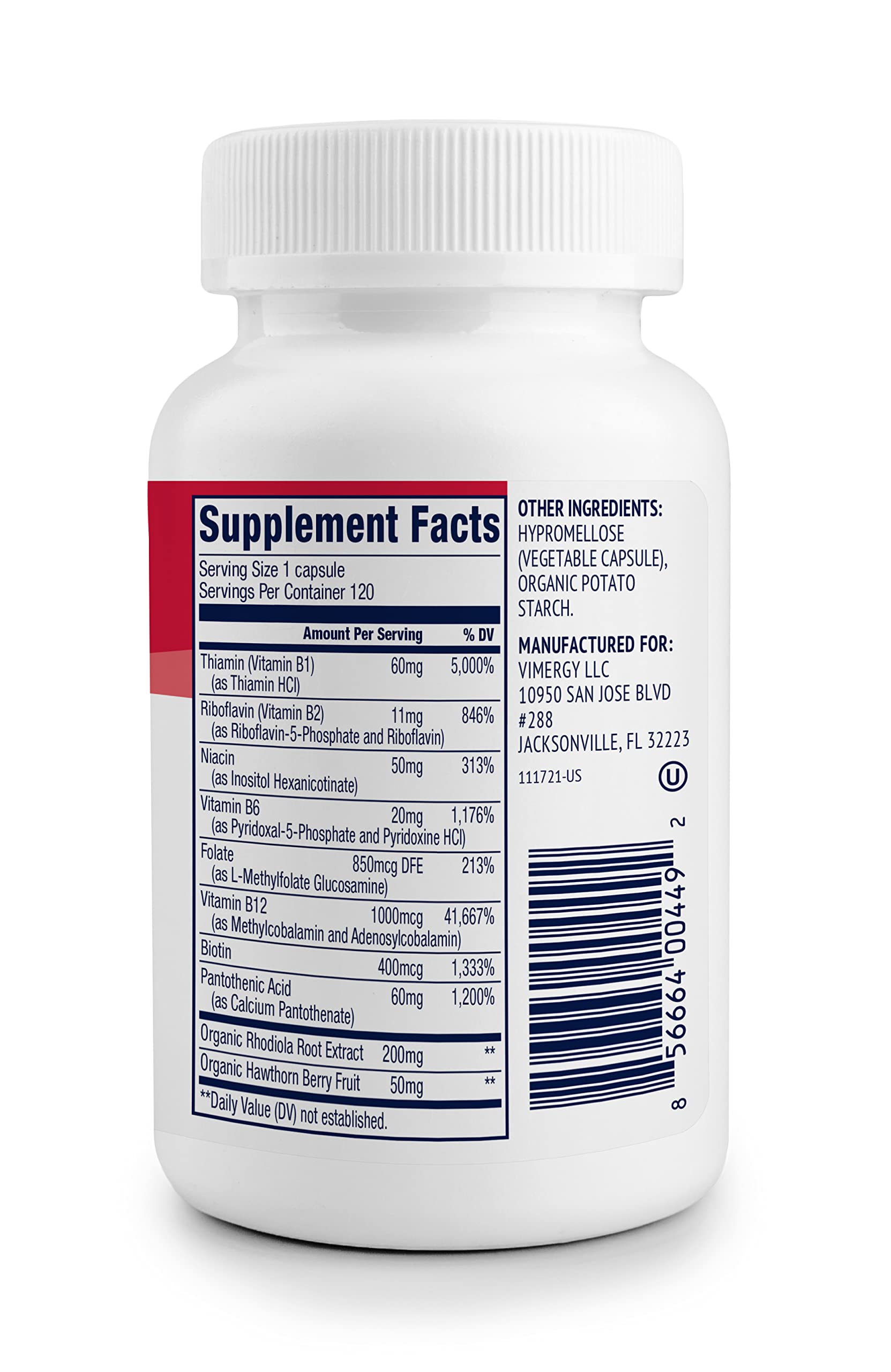 Vimergy Adapto-B capsules added to smoothie for versatile intake.