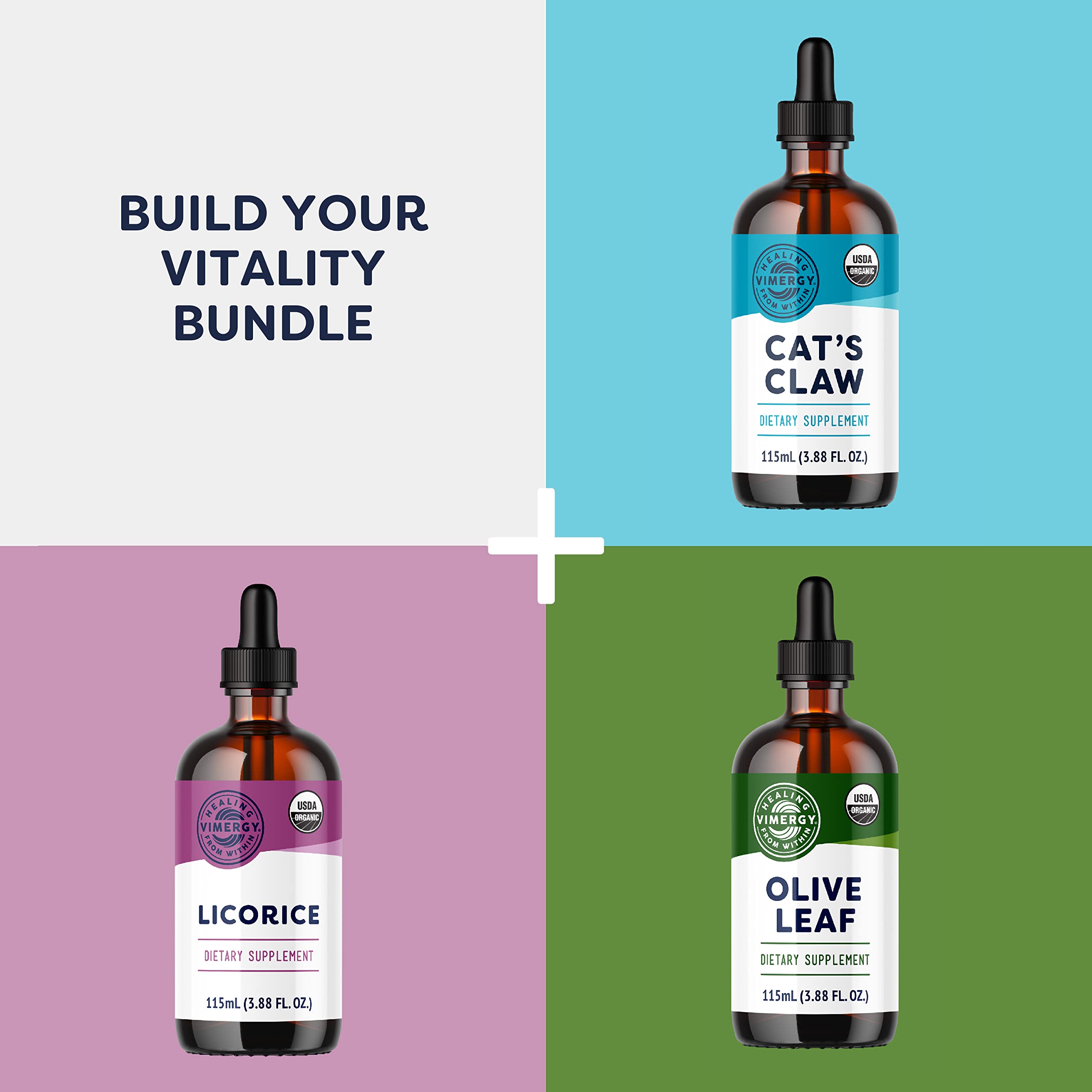 Vimergy Lemon Balm tincture ingredients list shows a clean simple formula