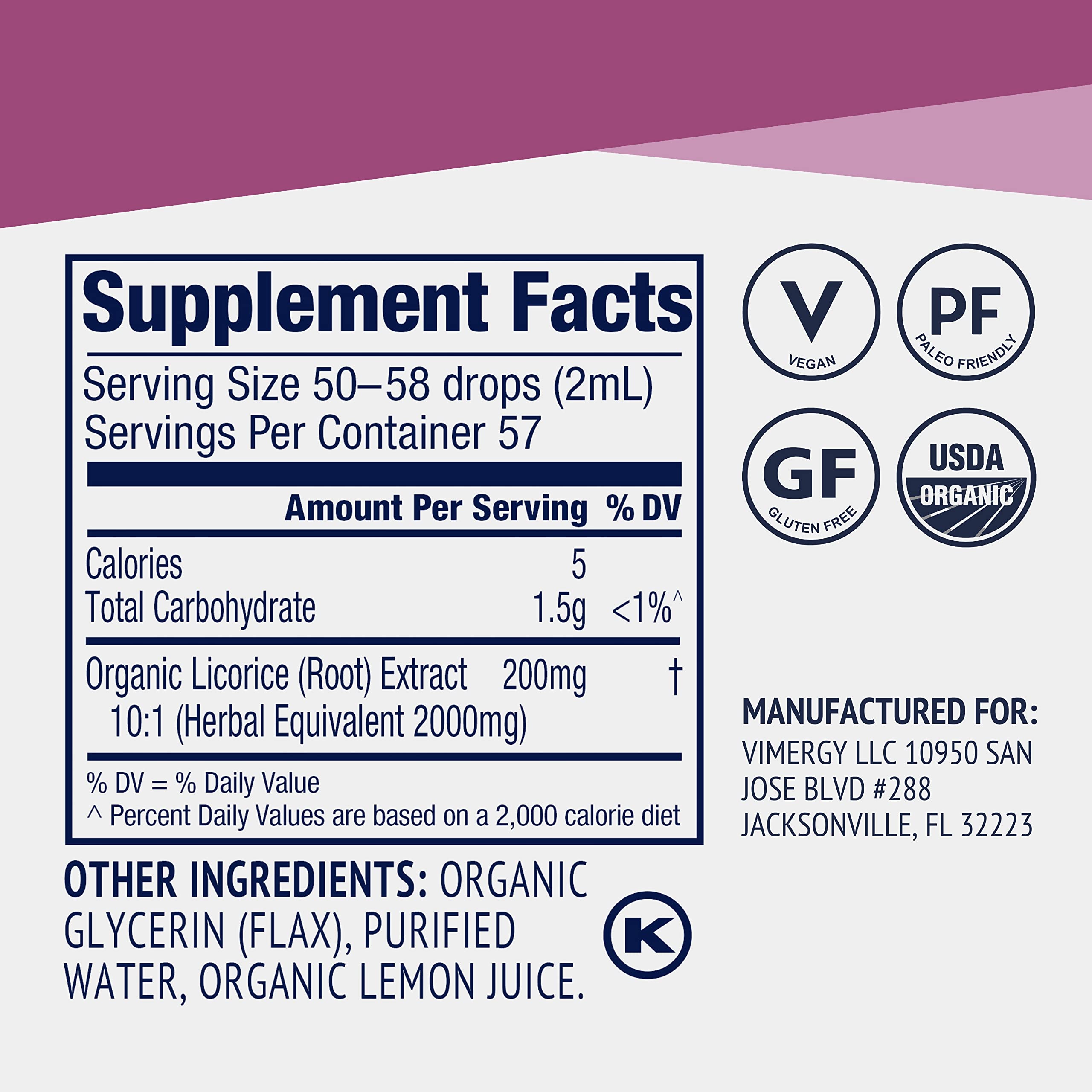 Vimergy Licorice liquid used in a blended drink with other Vimergy liquids for versatility.