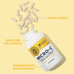 Bottle side label highlights vegan, kosher, gluten-free claims and 300-capsule value size