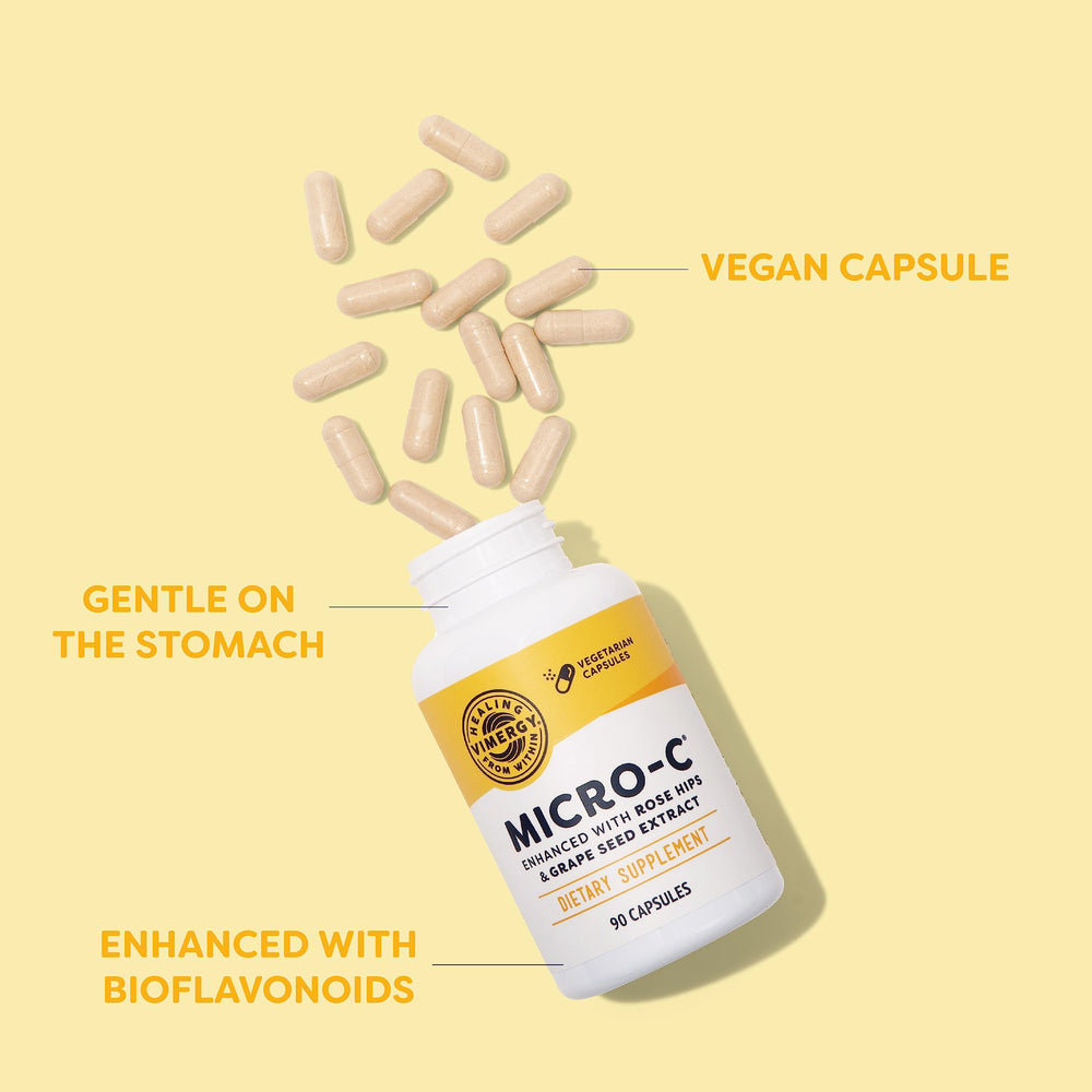 Vimergy Micro-C capsules close-up with smooth capsules for easy dosing