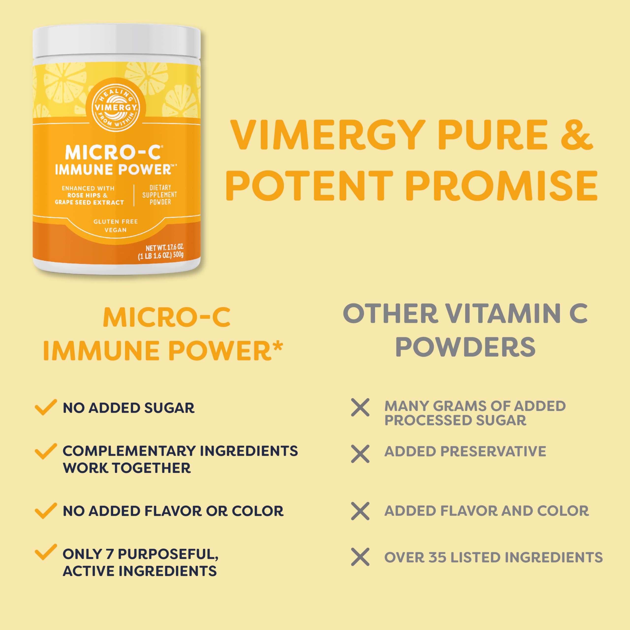 Smoothie prepared with Vimergy Micro-C Immune Power for convenient immune support.