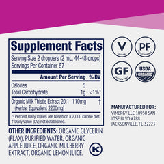 Serving Vimergy Milk Thistle in a glass of water for convenient daily use.