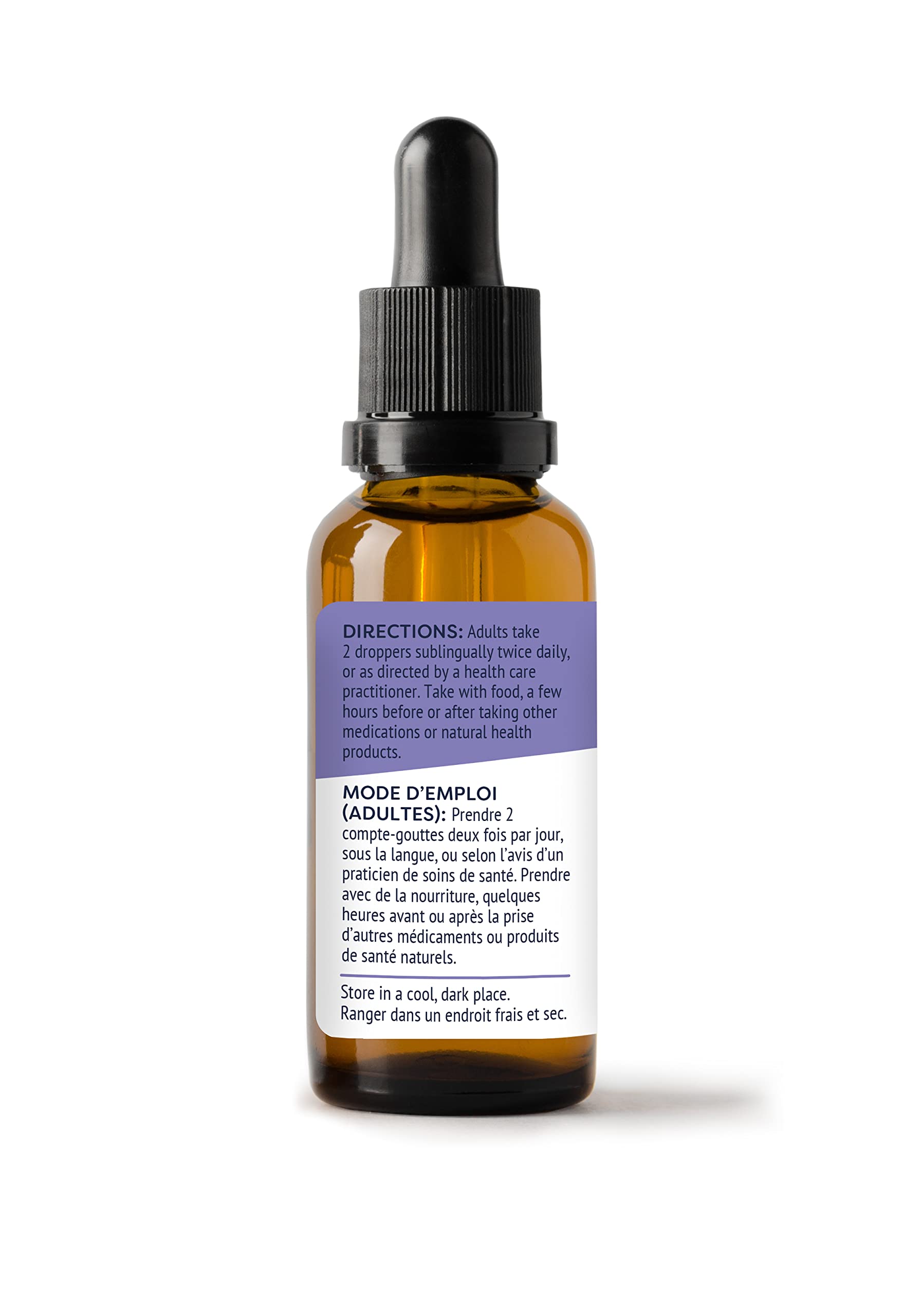 Vimergy Zinc liquid drops label highlights organic and clean ingredients.
