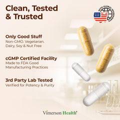 Vimerson Health Black Pepper BioPerine for improved curcumin absorption.