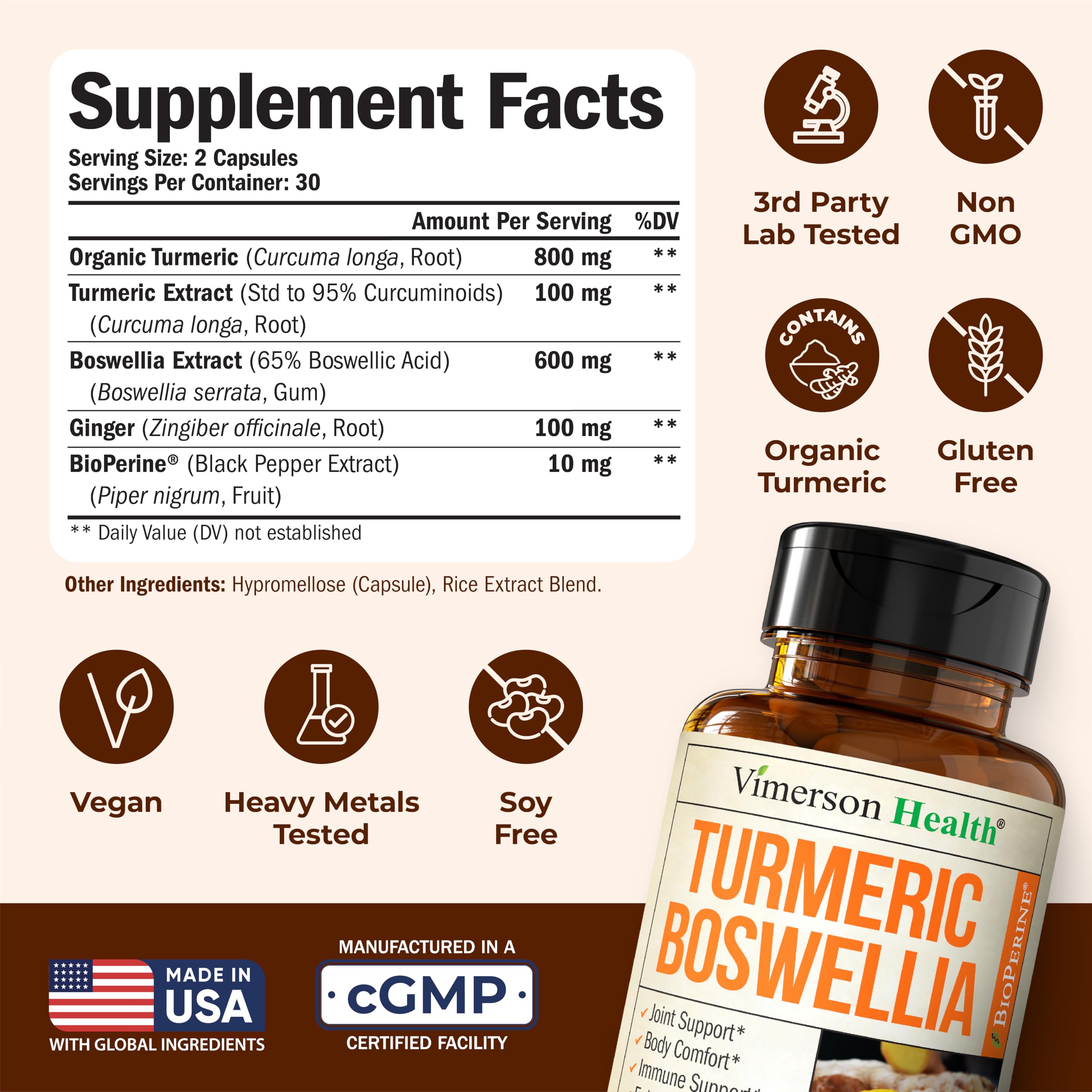 Vimerson Health boswellia-extract powder highlights standardized inflammation support.