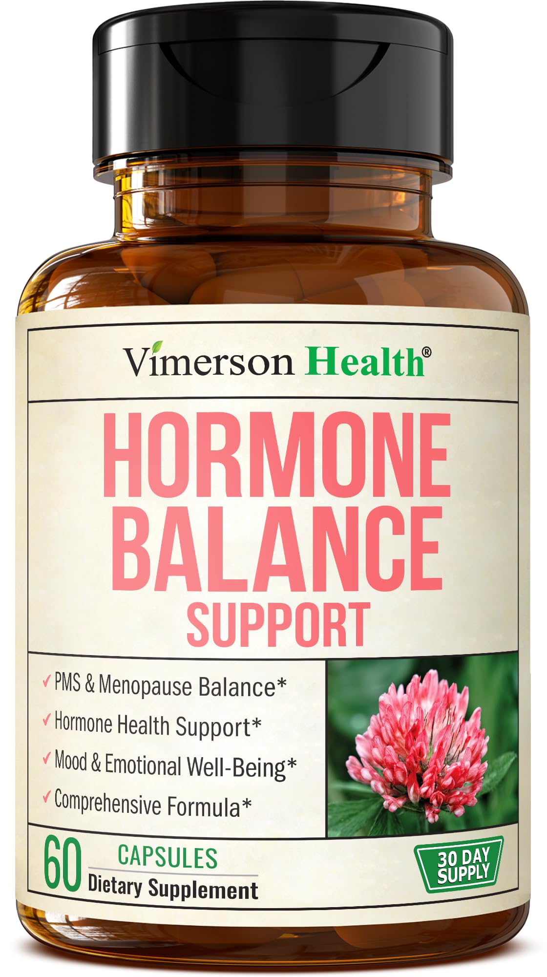 Vimerson Health Hormone Harmony bottle supports daily balance.