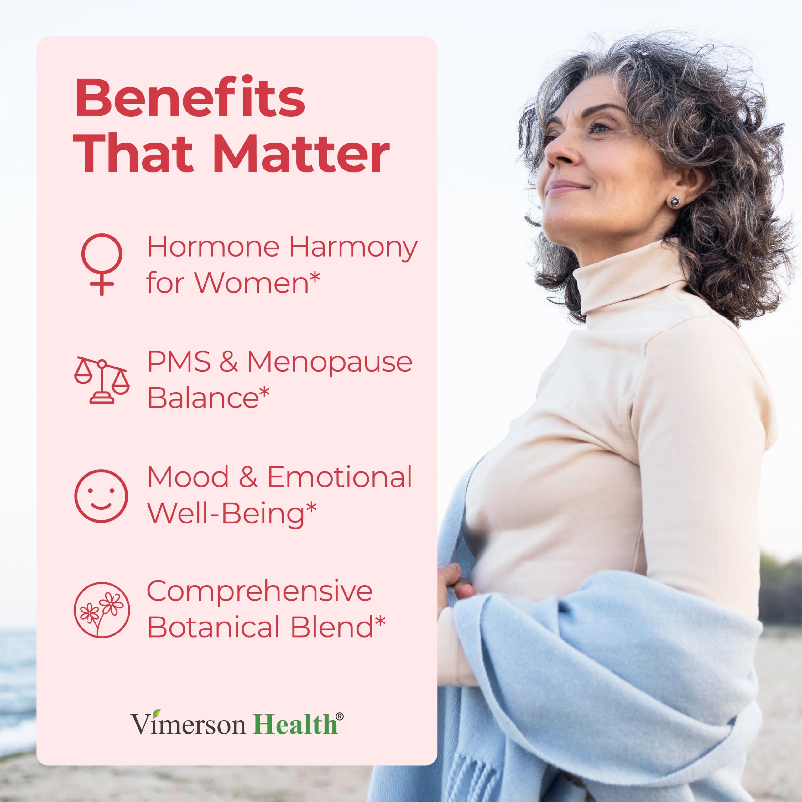 Vimerson Health Hormone Harmony capsules support balanced mood.