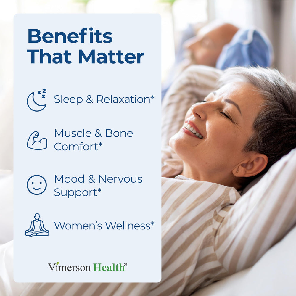 Vimerson Health magnesium glycinate capsules close-up highlighting high-absorption formula.