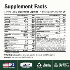 Vimerson Health label close-up highlighting immune and bone support.