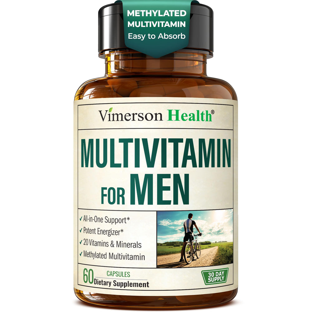 Vimerson Health Men’s Multivitamin bottle front for daily energy and immune support