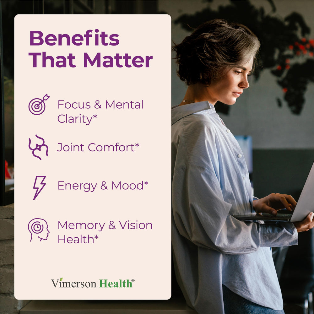 Vimerson Health saffron supplements bottle back with usage guidelines