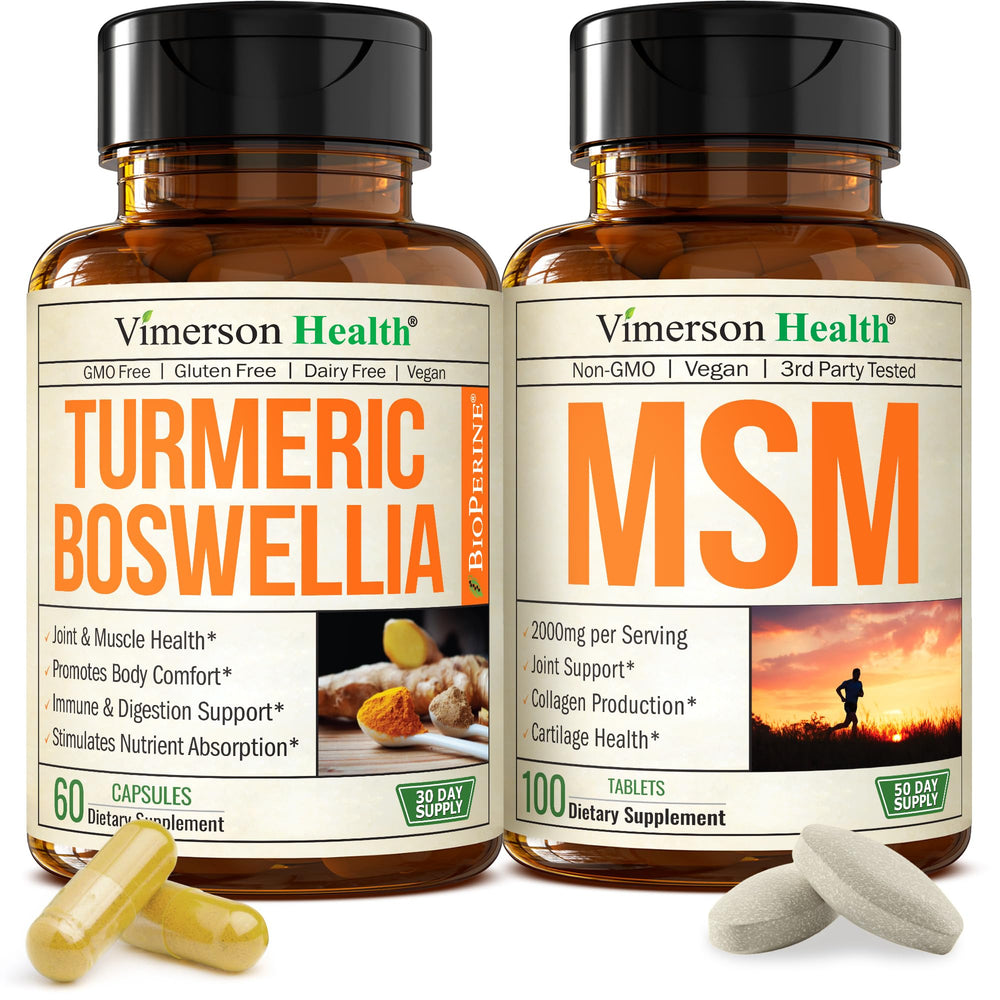 Vimerson Health turmeric-boswellia capsules for daily joint support and mobility.