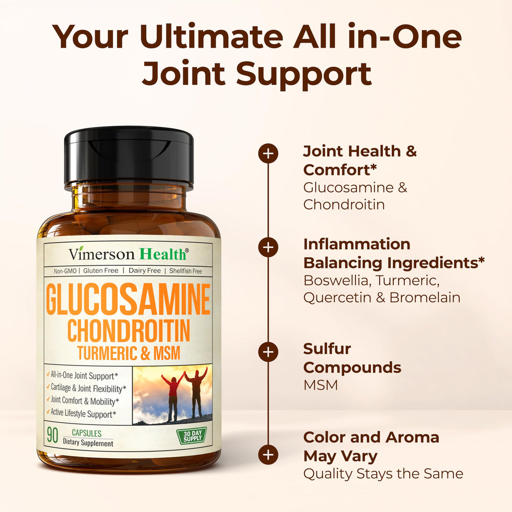 Turmeric-curcumin blend bottle emphasizing comprehensive joint support.