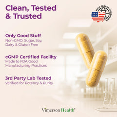 Vimerson Health turmeric-curcumin with cinnamon and cardamom capsules display for balanced wellness