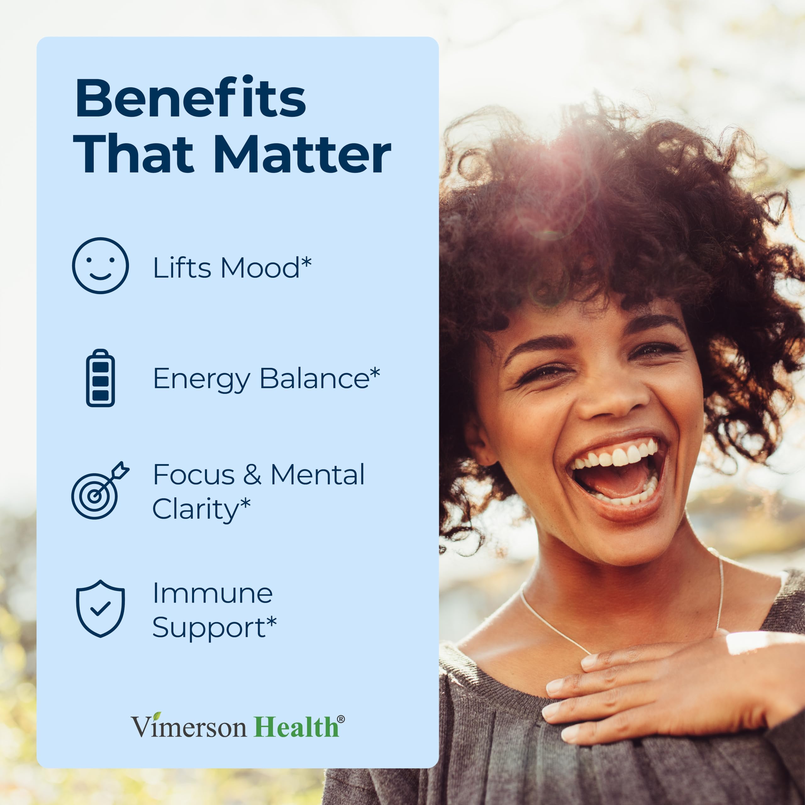Vimerson Health Vitamin B Complex capsules illustrating high potency B vitamins.