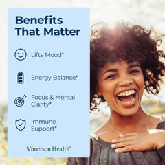 Vimerson Health Vitamin B Complex capsules illustrating high potency B vitamins.