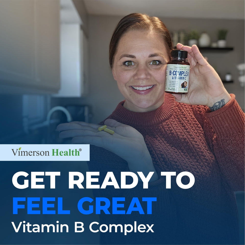 Vimerson Health Vitamin B Complex dietary supplement for everyday wellness.