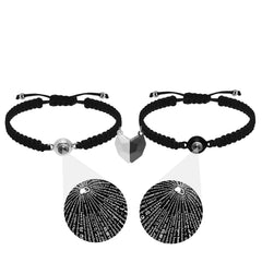 VIMIEW I Love You bracelet close-up with magnetic heart charm, symbolizing connection for couples.