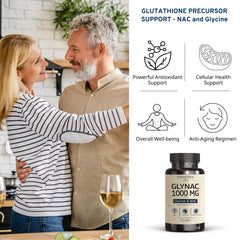 VINATURA GLYNAC packaging display highlighting 90 capsules per bottle.