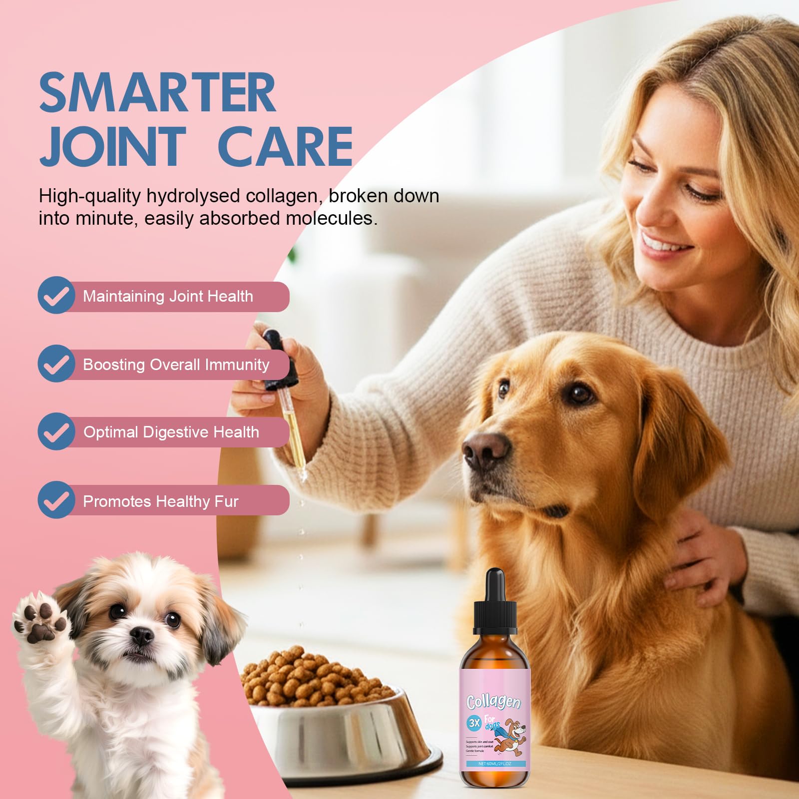 Vincofoo Healthy Petz collagen pump dispense for quick, precise servings