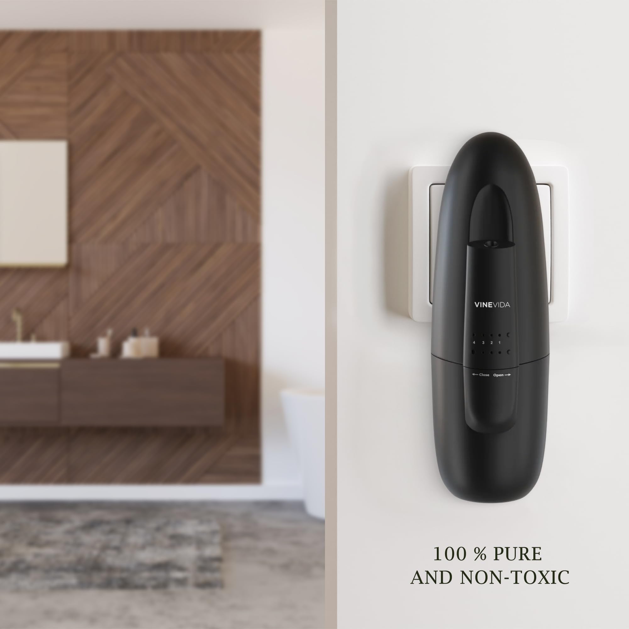 VINEVIDA diffuser close-up, showcasing sleek finish and durable design.