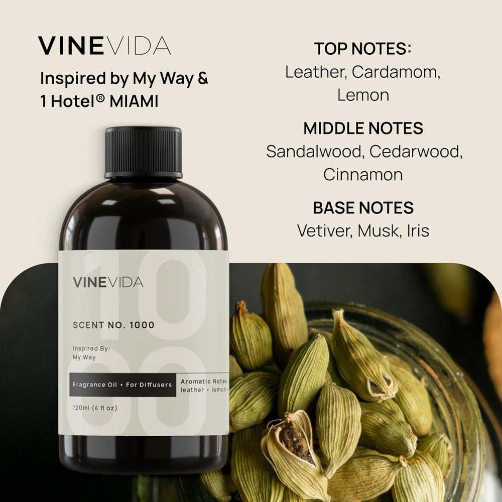 VINEVIDA diffuser with three oils set in black for hotel-inspired scents.